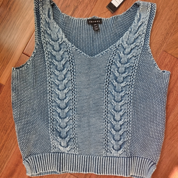 Nwt Knit cotton sleeveless sweater - Picture 5 of 12